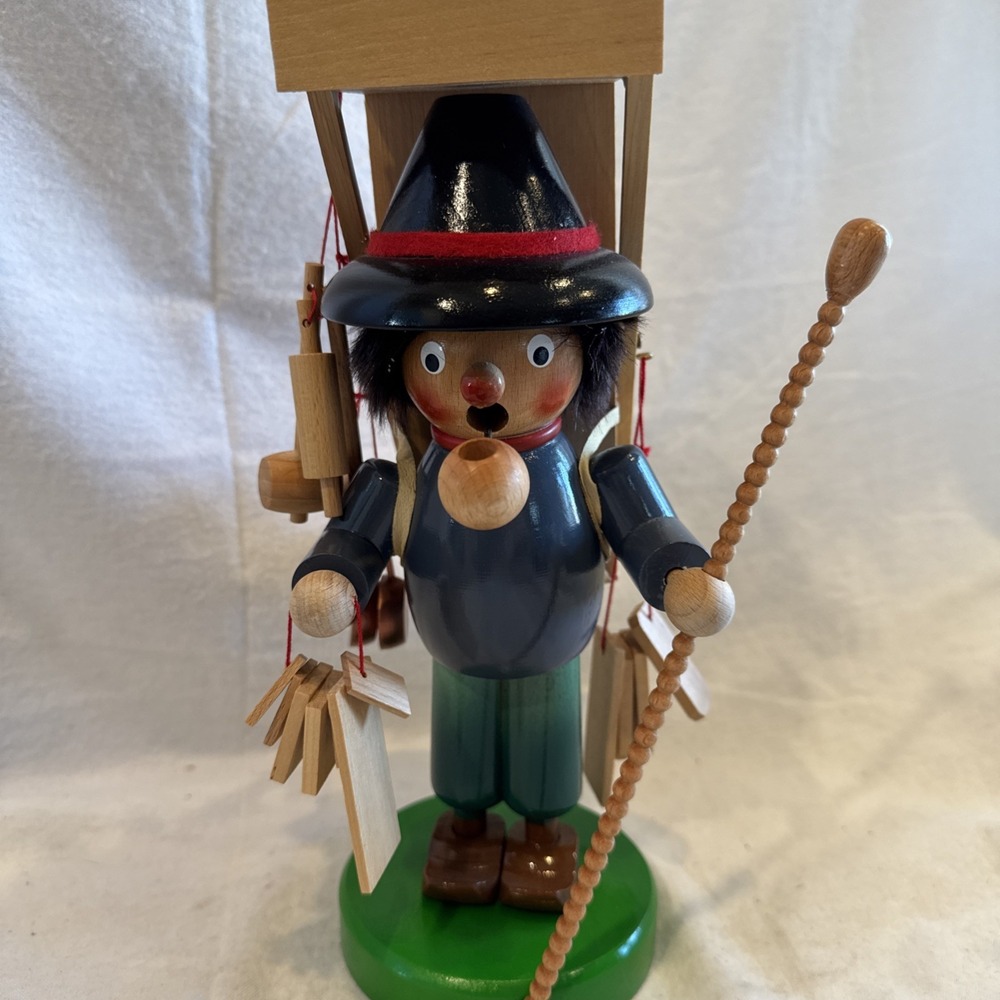 Vintage Steinbach Germany Volkskunst Smoker Traveling Salesman Wares 11"